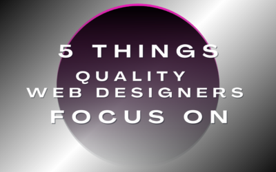 5 Things Web Designers Focus On